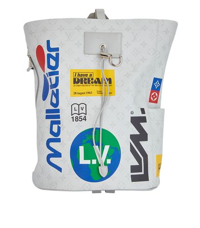 Backpack Chalk Backpack, &pound;1,425, Handbags, Grey, Coated Canvas/Leather, Front view